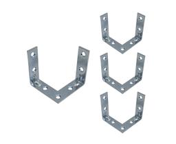 Corner Brace QCAA Triple Bracket Durable Steel, pacote com 4