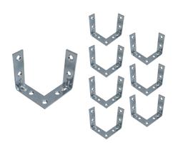 Corner Brace QCAA Triple Bracket Durable Steel, pacote com 8