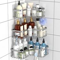 Corner Shower Caddy Menbyci, pacote com 3 unidades, aço inoxidável prateado