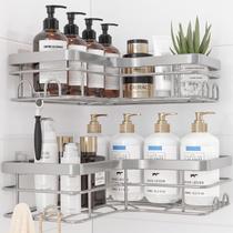 Corner Shower Caddy Sakugi, pacote com 2, aço inoxidável e 8 ganchos Corner Shower Caddy Sakugi, pacote com 2, aço inoxidável e 8 ganchos