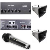 Corneta Balde Fibrasom G 085 Par + Amplificador+Gongo+ MiC Corneta Balde Fibrasom G 085 Par + Amplificador+Gongo+ MiC