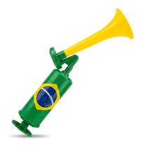 Corneta Buzina De Ar Brasil Muvuka Verde E Amarelo Para Copa Do Mundo 2026