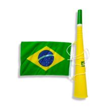 Corneta com Bandeira do Brasil 35cm x 5cm