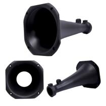 Corneta Cone Boca Redonda Lc 14-25 Longa Preta Plástico