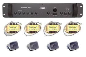 Corneta G-086 - 4 Pçs + Amplificador, Chamada De Caminhões