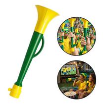 Corneta Plástico 41cm Pequena Copa Brasil Verde Amarelo Verde E Amarelo