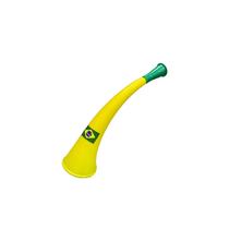 Corneta Vuvuzela Curva Brasil 25x7cm - Hiper Festa