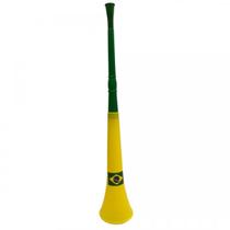 Corneta Vuvuzela Verde e Amarela - 64 cm - MAGEDU