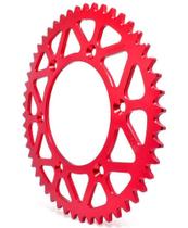 Coroa Alumínio 52d Vermelha Crf230 Crf 250F NACIONAL Crf 250R/450r Cr 125 Importadas - Biker Coroa Alumínio 52d Vermelha Crf230 Crf 250F NACIONAL Crf 250R/450r Cr 125 Importadas - Biker