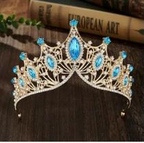 Coroa azul claro daminha debutante coplay florista formatura Coroa azul claro daminha debutante coplay florista formatura