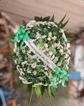 Coroa Condolências - Flora Silvestrini Branco e Verde
