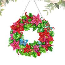 Coroa de arte de diamantes DOTSOPS DIY Decoração suspensa de madeira Coroa de arte de diamantes DOTSOPS DIY Decoração suspensa de madeira