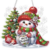 Coroa de boneco de neve de Natal do kit de arte Bowetile 5D Diamond Coroa de boneco de neve de Natal do kit de arte Bowetile 5D Diamond