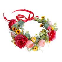 Coroa de cabelo floral Crown Flower Garland para mulheres Coroa de cabelo floral Crown Flower Garland para mulheres