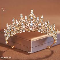 Coroa De Cabelo Noiva Casamento Prata Dourada Tiara T107 - Milly O Shopping das Noivas