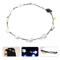 Coroa De Flor com LED Festas Tiara Casamento Damas de Honra