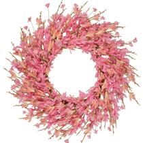 Coroa de flores artificiais wwmira Pink Forsythia 60cm Coroa de flores artificiais wwmira Pink Forsythia 60cm