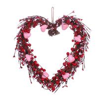 Coroa de Flores Dia dos Namorados VioleteverGarden 38cm - Com Frutas Vermelhas