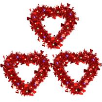 Coroa de Flores em Formato de Coração CCINEE - Dia dos Namorados - com Luzes