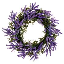 Coroa de flores Vickerman 40cm roxa de lavanda artificial