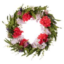 Coroa de flores Vickerman 56 cm rosa claro, coral, floral, interior Coroa de flores Vickerman 56 cm rosa claro, coral, floral, interior