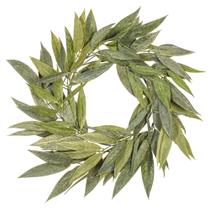 Coroa de flores Vickerman 61cm branca artificial verde salgueiro Coroa de flores Vickerman 61cm branca artificial verde salgueiro