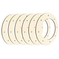Coroa de madeira em forma de Worown, 8 polegadas, pacote com 6 anéis de coroa de madeira Coroa de madeira em forma de Worown, 8 polegadas, pacote com 6 anéis de coroa de madeira