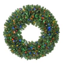 Coroa de Natal Casafield pré-iluminada artificial de 122 cm com luzes