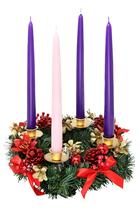 Coroa de Natal do Advento Elite Holiday Red Berry com velas