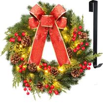 Coroa de Natal Kurala 40 luzes LED de 40 cm operadas por bateria Coroa de Natal Kurala 40 luzes LED de 40 cm operadas por bateria