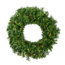 Coroa de Natal Vickerman Cheyenne Pine 36 polegadas com luzes LED