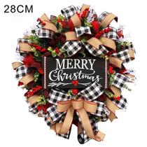 Coroa de Natal Wokex Bigness - Padronagem Buffalo Check - 25cm de Diâmetro