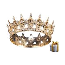 Coroa De Noiva Elegante Com Strass Luxuosa Acessório Barroco Para Casamento Festa De Feriado