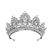 Coroa De Noiva Grande Multicolorida Com Diamantes Dourados Tiara De Casamento Luxuosa Chapéu De