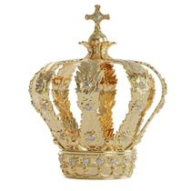 Coroa de Nossa Senhora em metal dourado com zircônia AR156