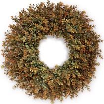 Coroa de outono FOTEEWL, folhas de buxo artificial de 66 cm para casa Coroa de outono FOTEEWL, folhas de buxo artificial de 66 cm para casa