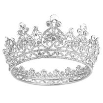 Coroa de prata Crown COCIDE para mulheres Crystal Queen