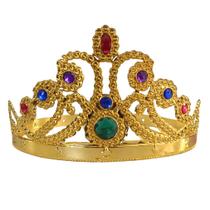 Coroa de Princesa de Plástico Dourada - 60cm x 12cm - Extra Festas