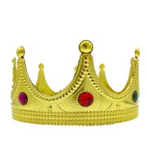 Coroa De Príncipe Dourada Rei Ajustável Carnaval Folia Bloco Dourado Acessório Festa Fantasia