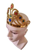 Coroa De Rainha Dobrável Fantasia Regulável Com Pedrarias