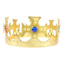Coroa de Rei Ajustável de Plástico - 60cm x 8cm - Extra Festas