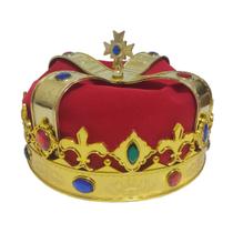 Coroa de Rei de Veludo Luxo - 20cm x 12cm - Extra Festas