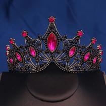 Coroa debutante pink com preto taira 15 anos daminhas
