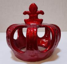 Coroa decor. vermelho escuro 13x13x13 Coroa decor. vermelho escuro 13x13x13