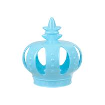 Coroa Decorativa de Plástico - Azul Bebê - 16x19cm - 1 unidade - Rizzo - Mirandinha