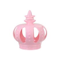 Coroa Decorativa de Plástico - Rosa Bebê - 16x19cm - 1 unidade - Rizzo - Mirandinha