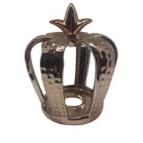 Coroa decorativa GRANDE luxo de cerâmica na cor ROSE GOLD - Dünne It