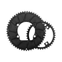 Coroa Dupla 110BCD 2X Para Bicicleta De Estrada 9-12S Em Liga De Alumínio 7075 Com 4 Parafusos Para