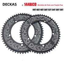 Coroa Fixa Redonda 144BCD 44T-58T Para Bicicleta De Pista De Uma Velocidade