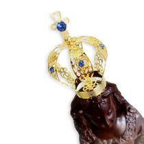 Coroa Folheada Ouro Para Imagem Nossa Senhora Até 30cm - Divinário